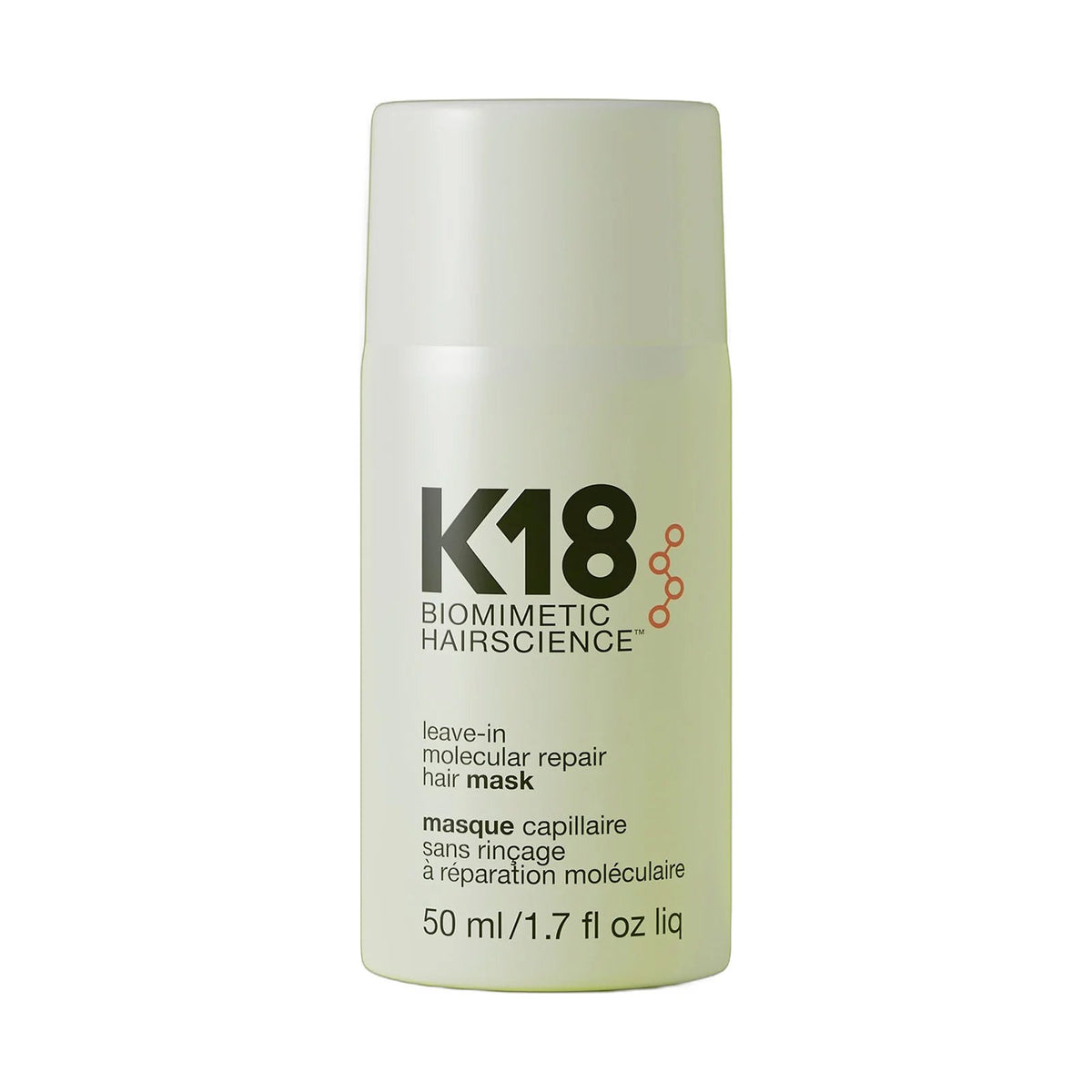 Flacon de masque capillaire sans rinçage K18 Leave-In Molecular Repair Hair Mask de 50 ml, photo