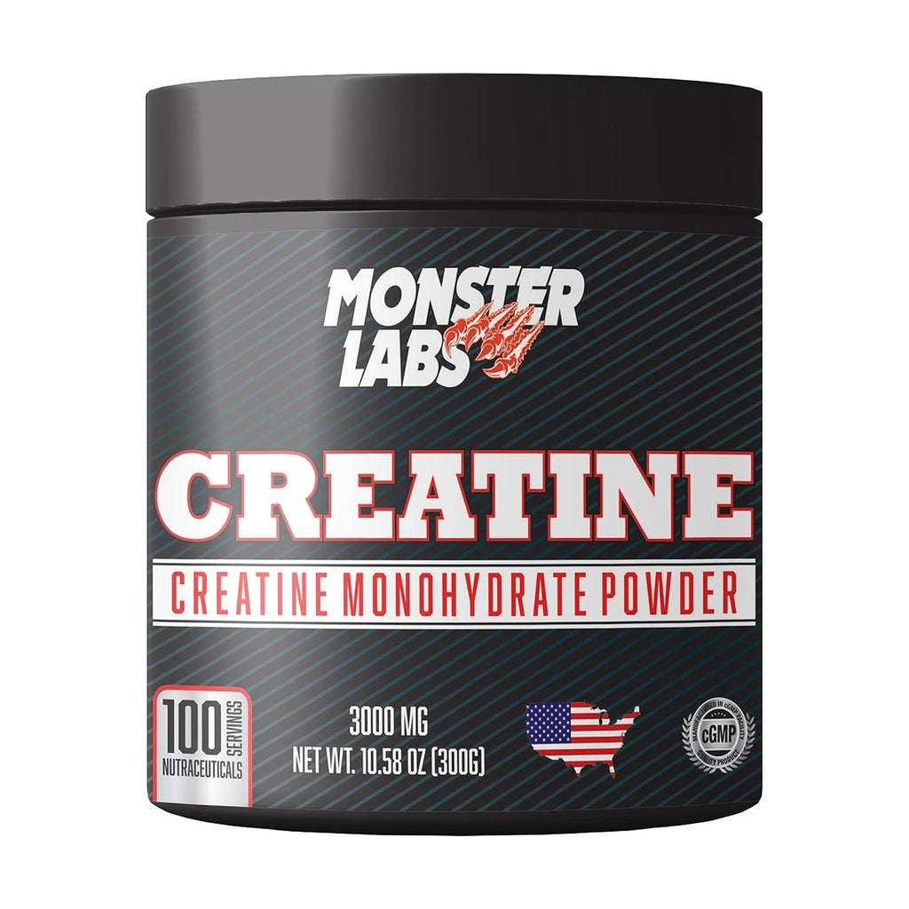 Monster Labs Créatine monohydrate 300 g, photo du produit seul sur fond blanc