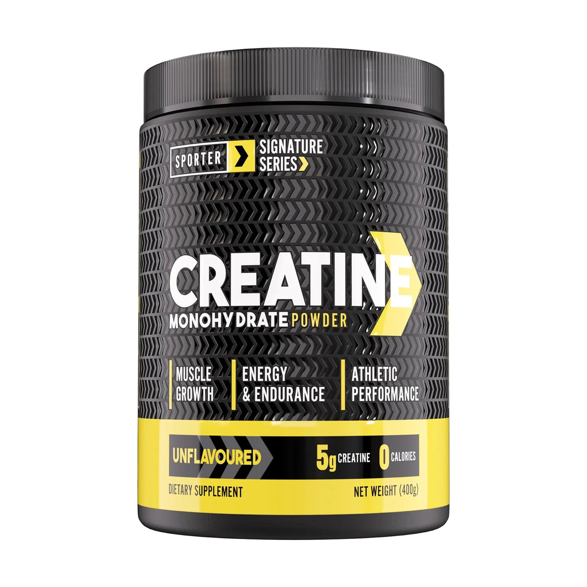 Sporter Créatine monohydrate – 400 g (80 doses), photo du produit seul sur fond blanc