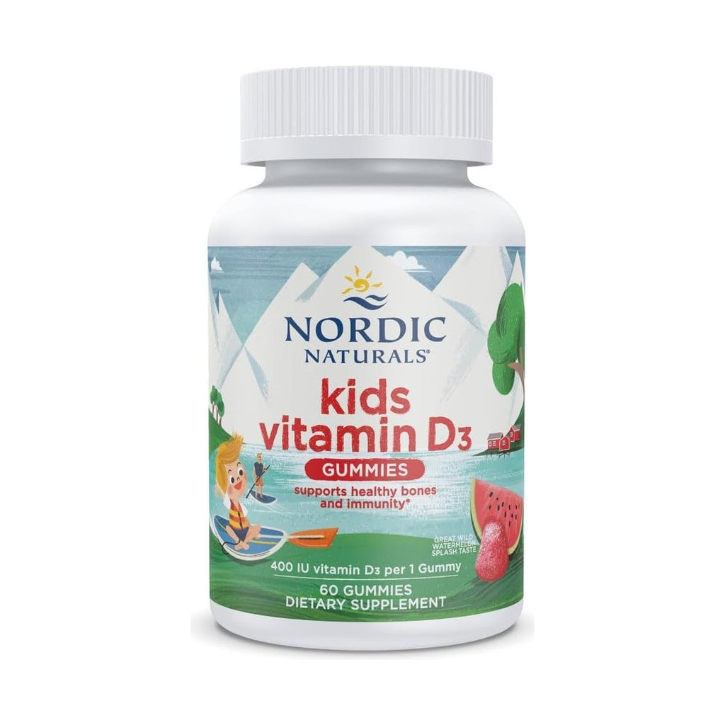 Nordic Naturals vitamine D3 enfants en gommes, goût pastèque, 60 gommes