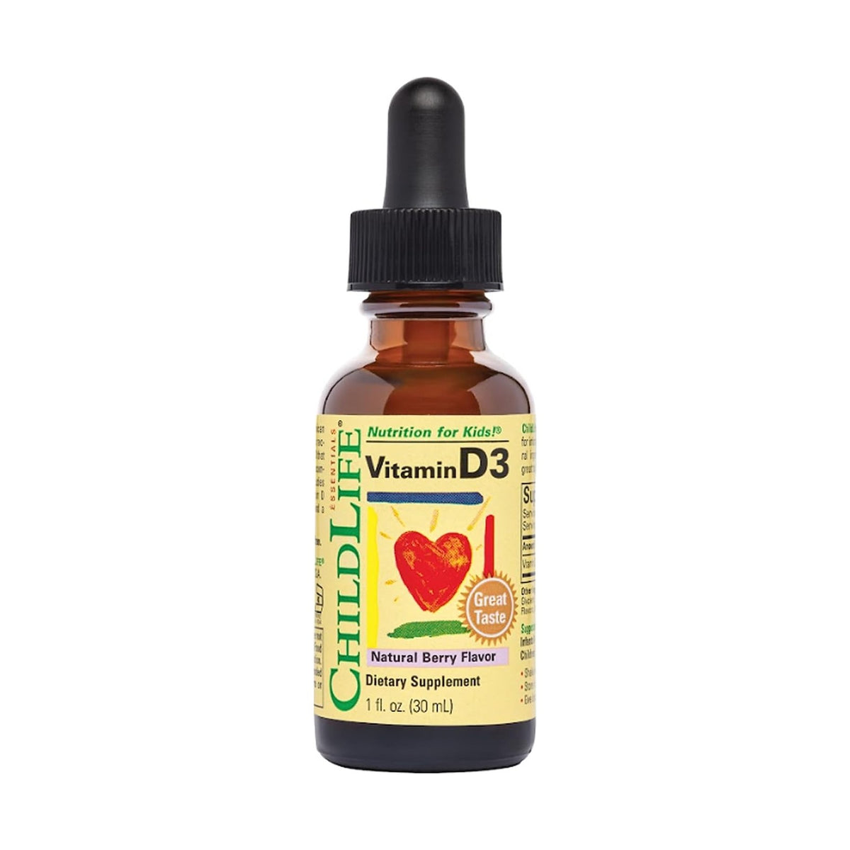 ChildLife Essentials vitamine D3 en gouttes, goût baies, 30 ml
