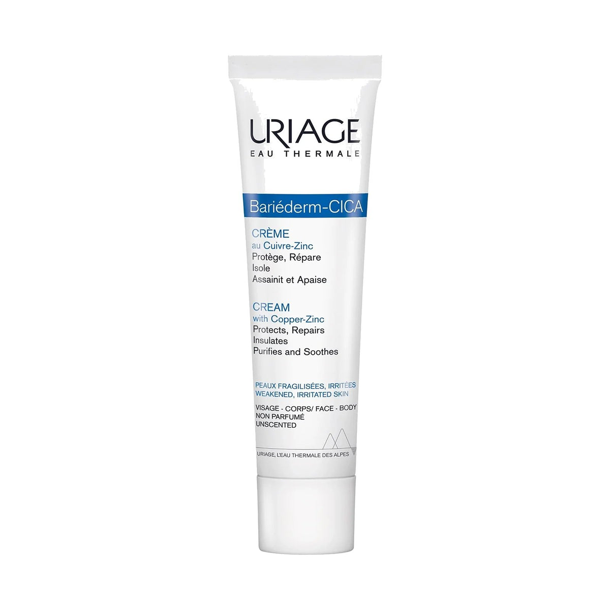 Tube de crème réparatrice Uriage Bariéderm Cica Crème de 40 ml pour peaux fragilisées, photo produit