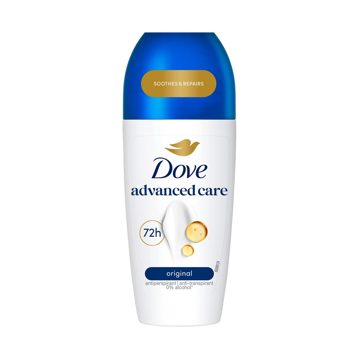 Dove Déodorant Roll-On Femme 48 h, déodorant roll-on, vu de face sur fond neutre