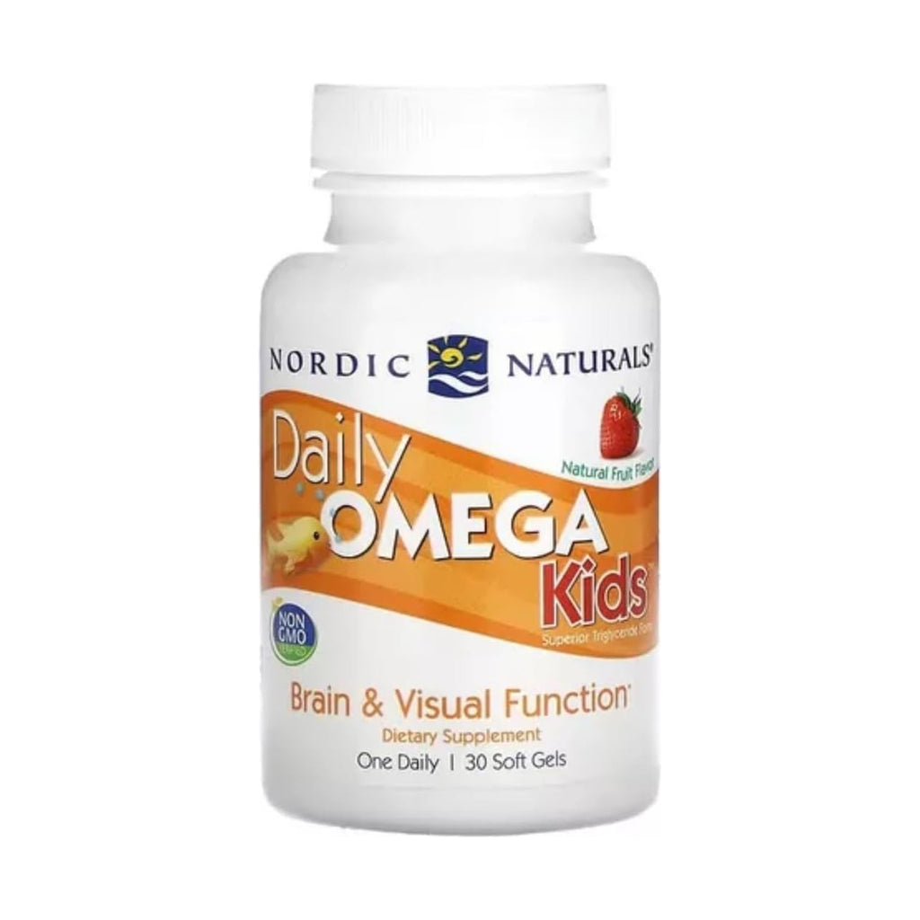 Nordic Naturals Daily Omega Kids oméga-3 EPA et DHA, goût fraise, 30 capsules