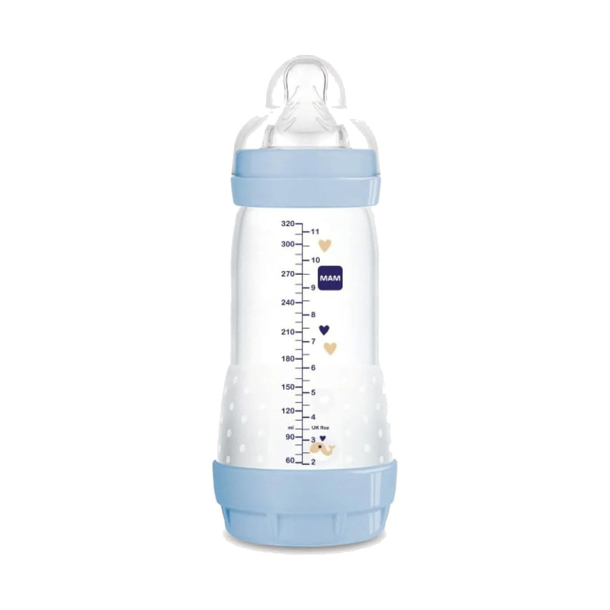 MAM Easy Start biberon anti-colique 320 ml (débit 3) / Bleu
