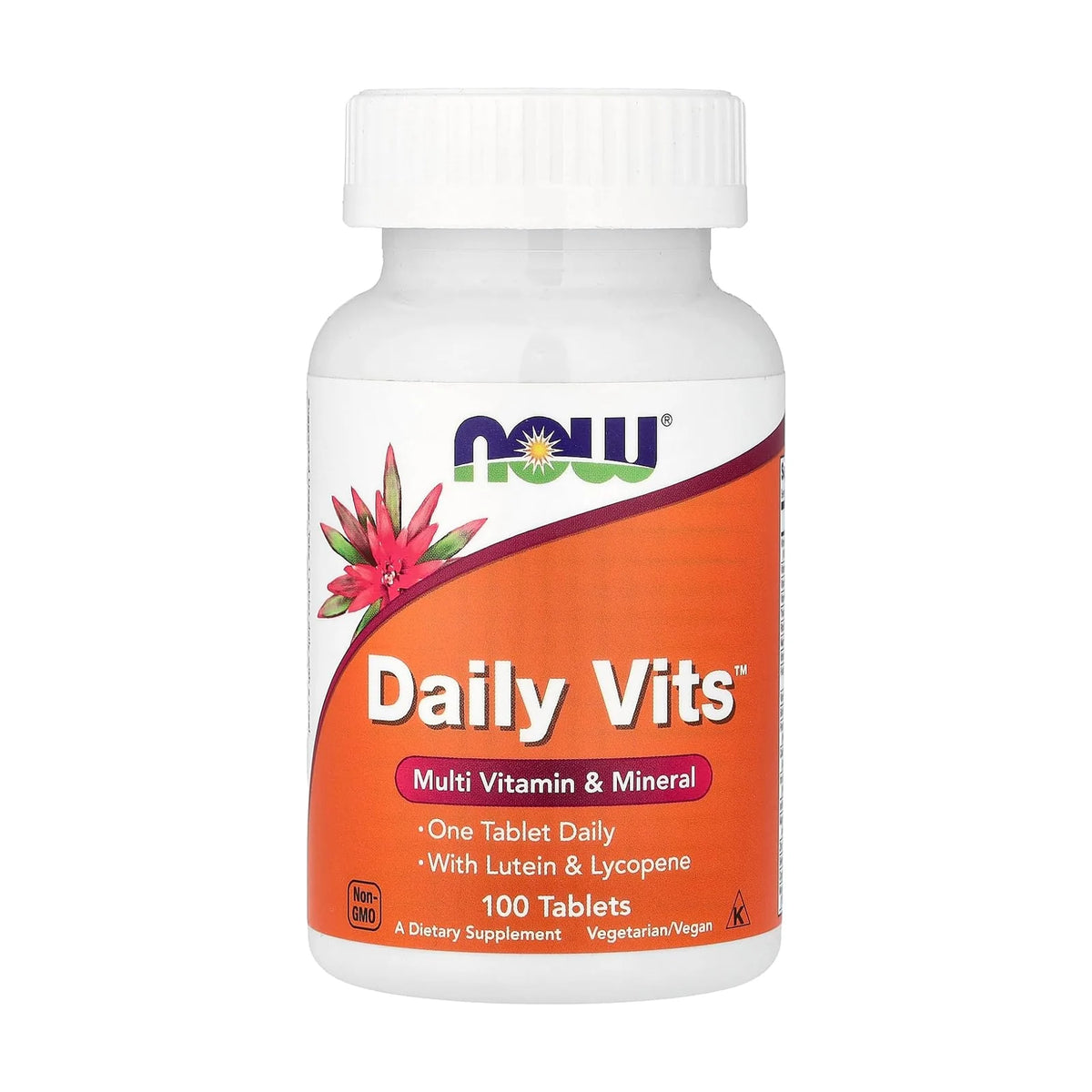 NOW Foods Daily Vits multivitamines, 100 comprimés, photo du produit seul sur fond blanc