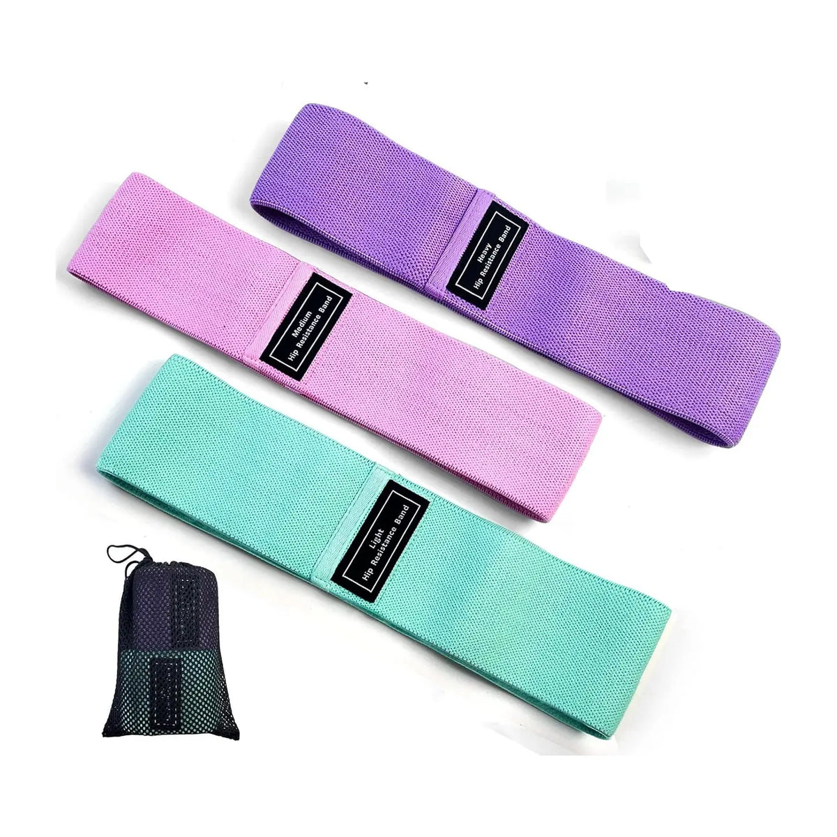 SKY-TOUCH Bandes de résistance en tissu, 3 niveaux, photo du produit seul sur fond blanc
