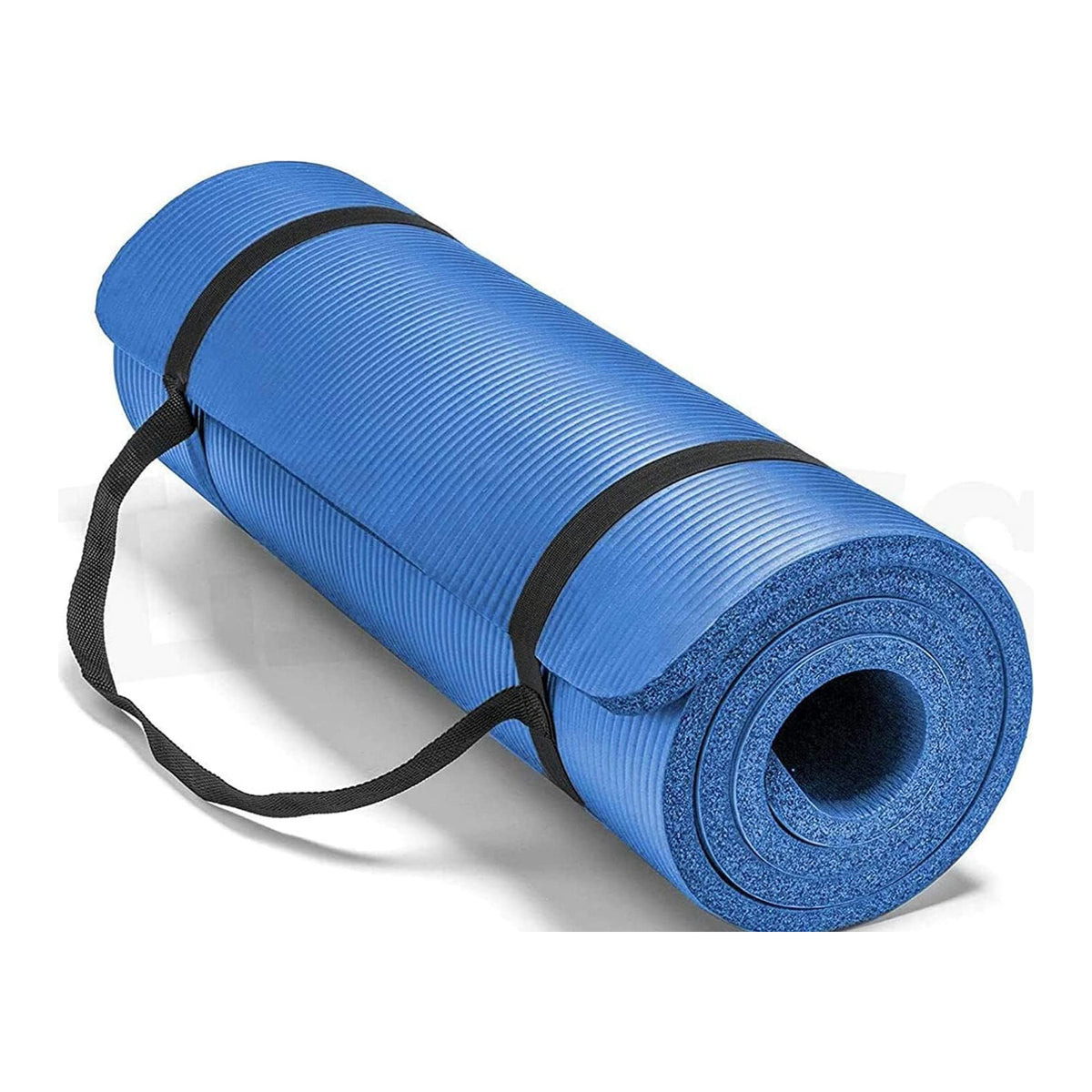 SKY-TOUCH Tapis de Pilates et yoga 10 mm bleu, photo du produit seul sur fond blanc