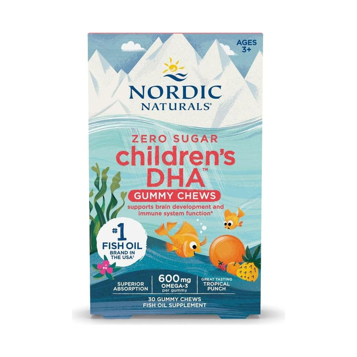 Nordic Naturals Children's DHA oméga-3 en gommes, 600 mg, 30 gommes