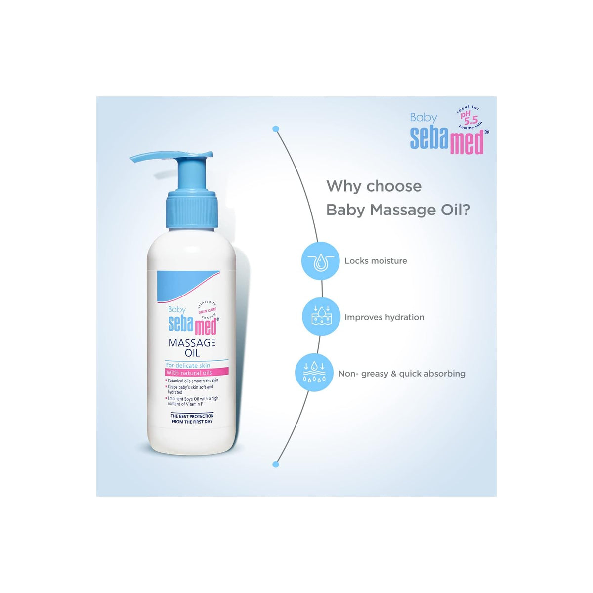 Sebamed huile de massage bébé 150 ml