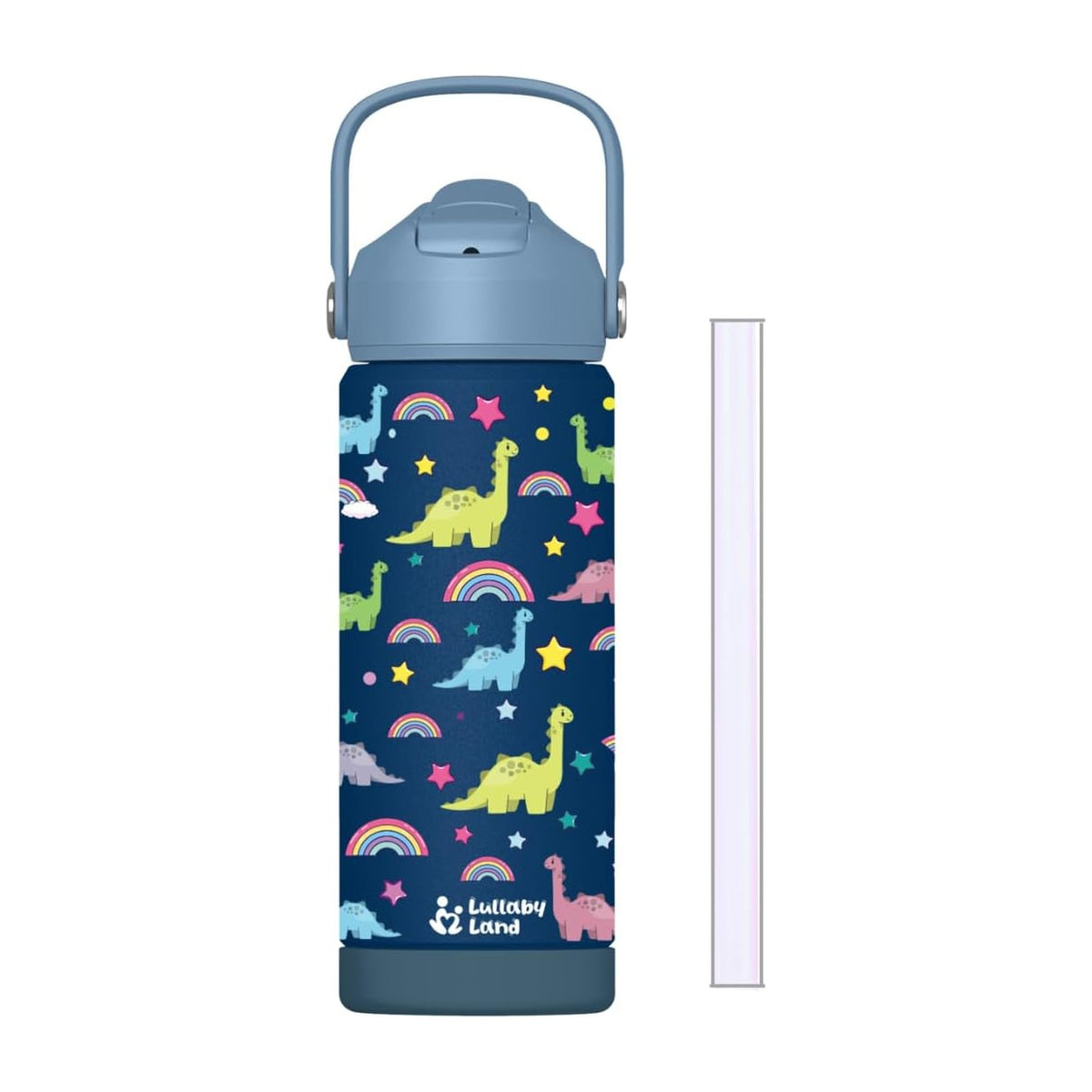 Lullaby Land gourde isotherme enfant dinosaures bleus 550 ml