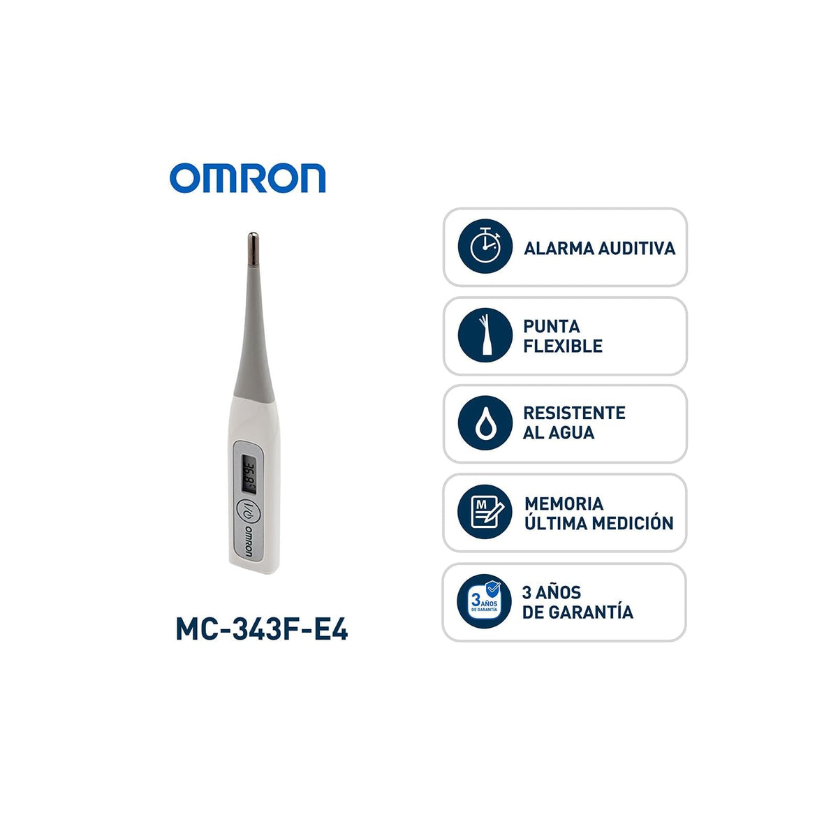 Omron Flex Temp thermomètre numérique, mesure en 10 secondes