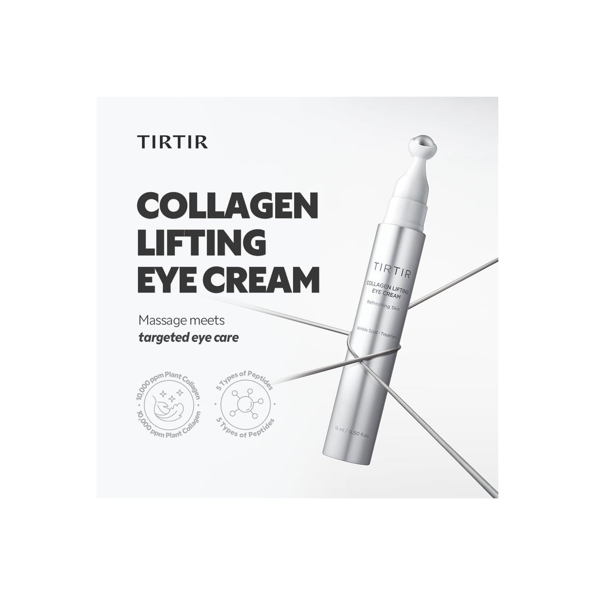 Tirtir Collagen Lifting crème contour des yeux roller, 15 ml