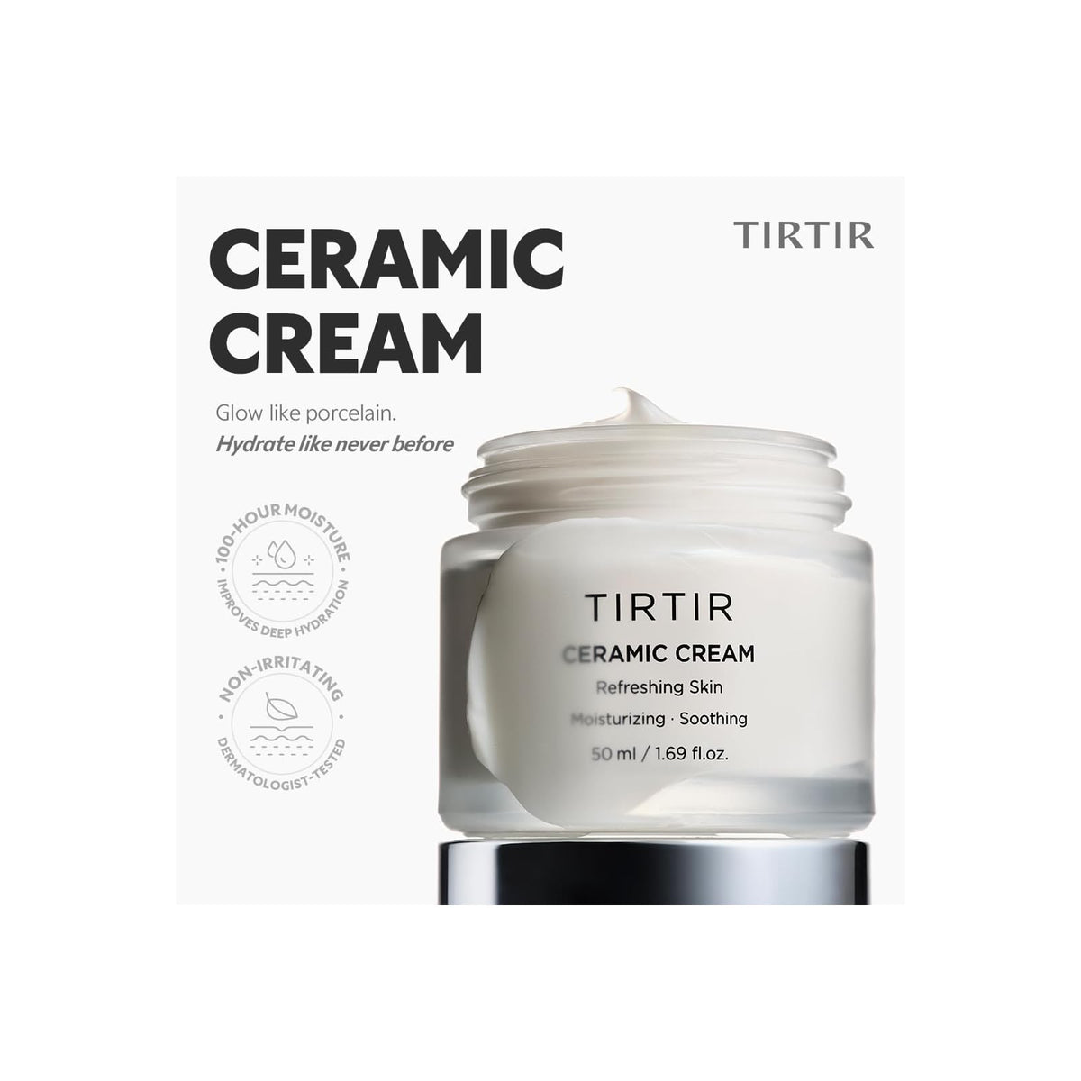 Tirtir Ceramic Cream crème hydratante aux céramides, 100 ml