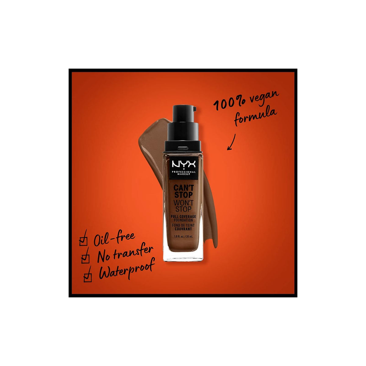 NYX Can't Stop Won't Stop Full Coverage Foundation 30 ml · photo 5