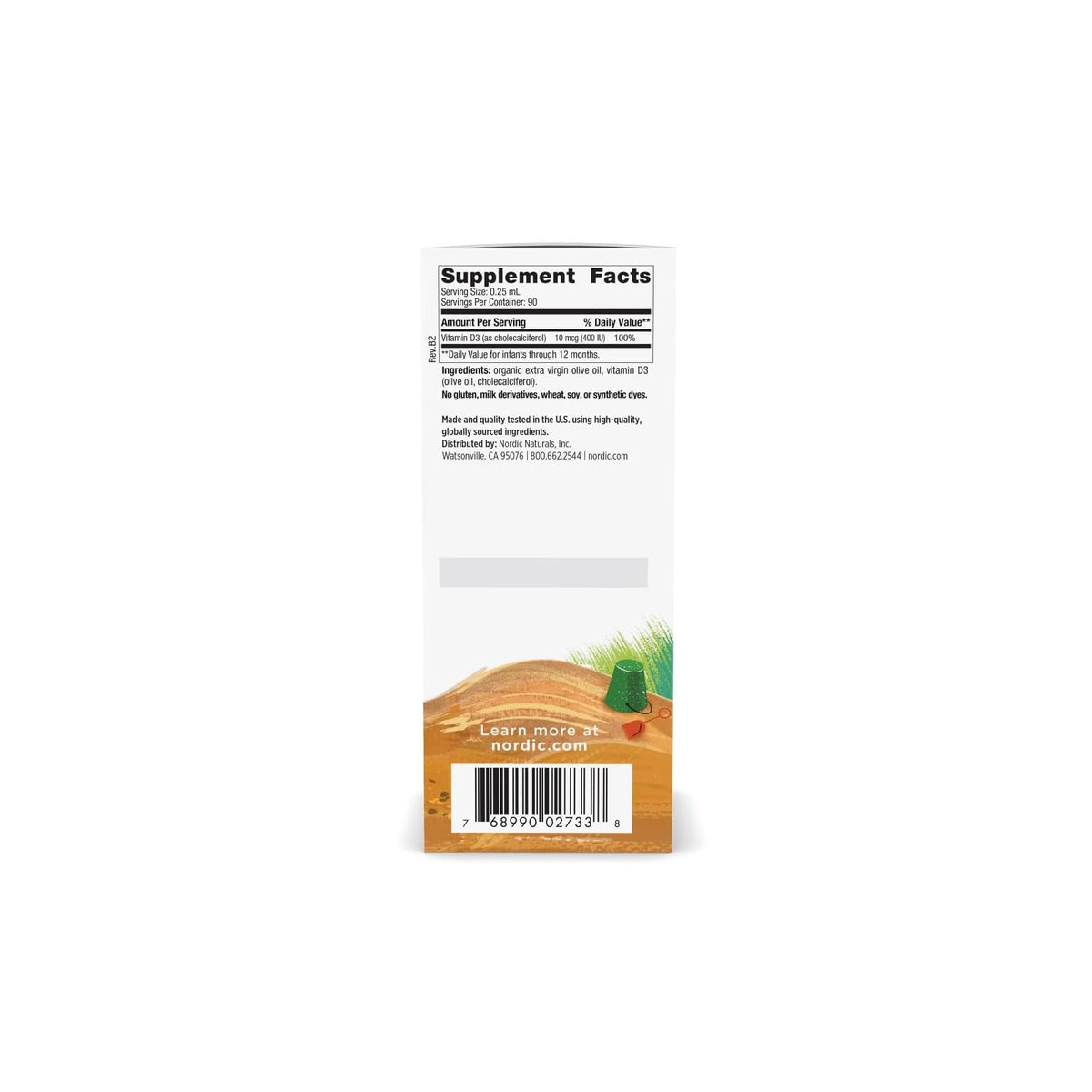 Nordic Naturals vitamine D3 liquide pour bébé de 0 à 12 mois, 22,5 ml