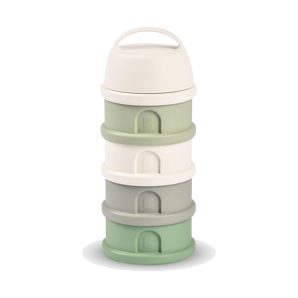 Béaba doseur de lait empilable, Blanc coton / Vert sauge