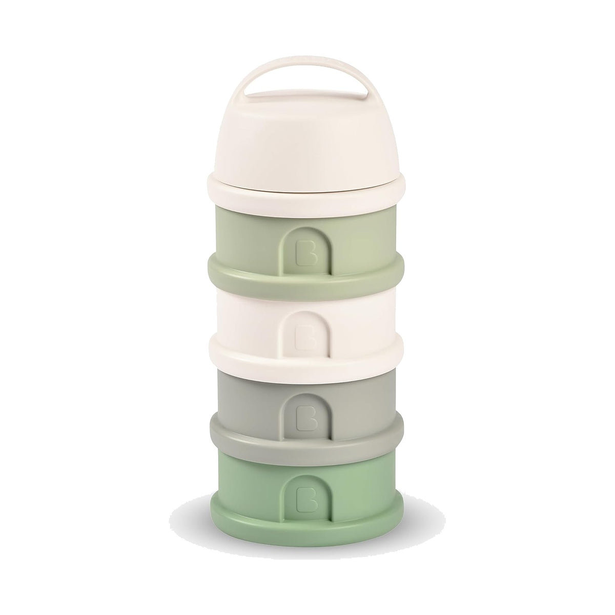 Béaba doseur de lait empilable, Blanc coton / Vert sauge