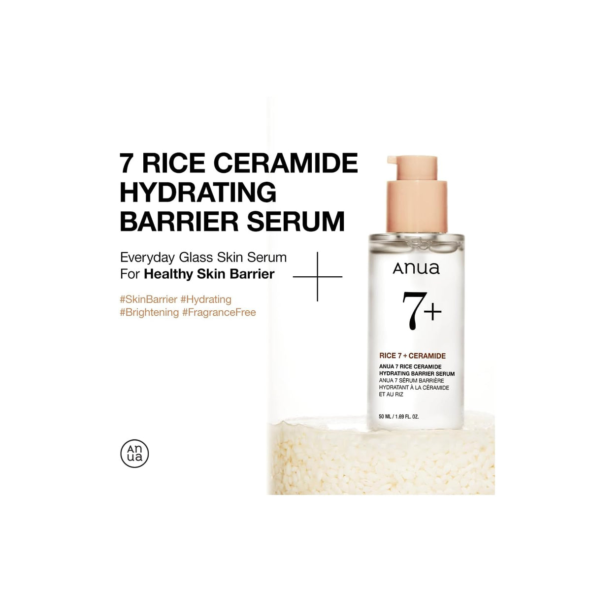 Anua 7 Rice Ceramide sérum hydratant barrière, 50 ml