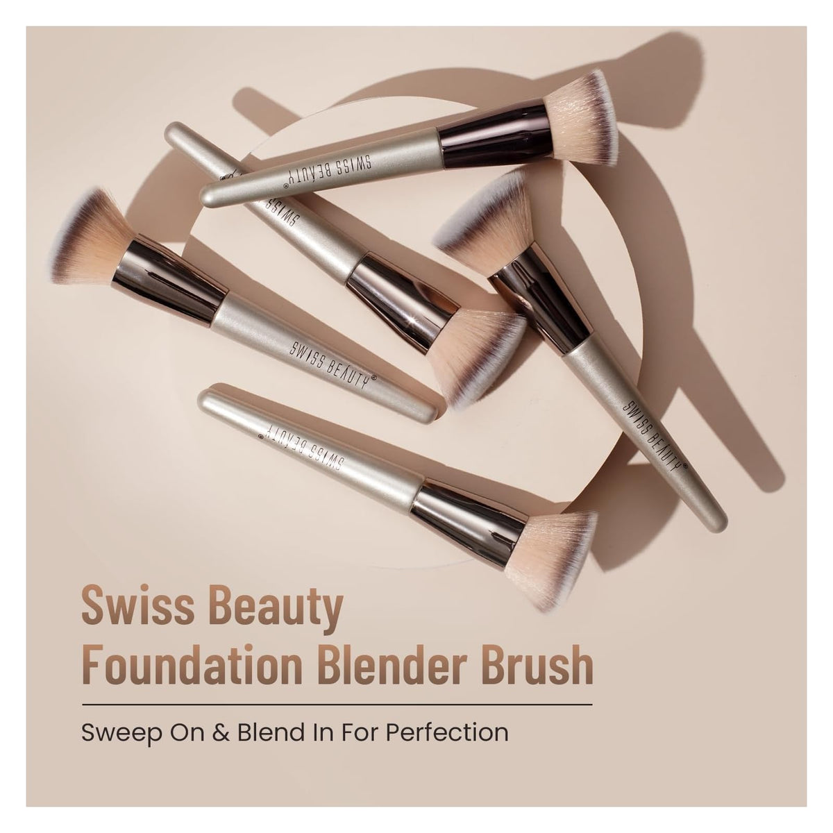 Swiss Beauty pinceau fond de teint plat