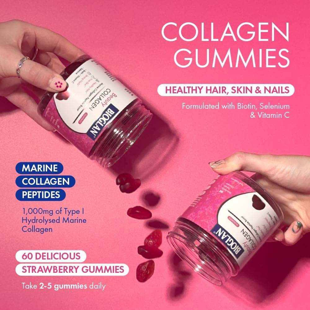 Bioglan gommes au collagène marin et biotine, 60 gommes