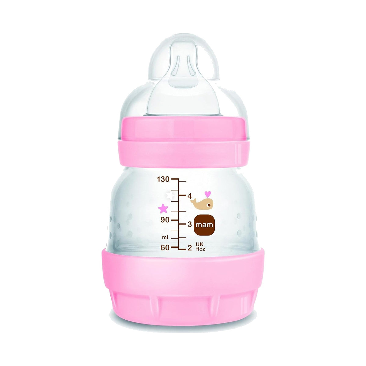 MAM Easy Start biberon anti-colique 130 ml (débit 0) / Rose