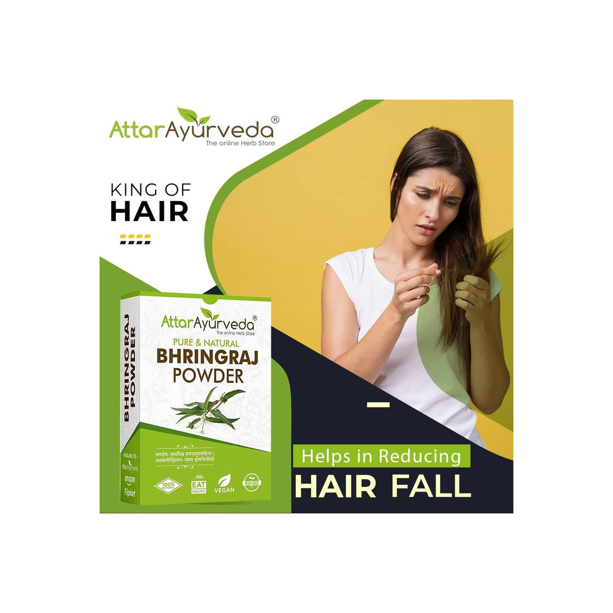 Attar Ayurveda poudre de bhringraj 100 g