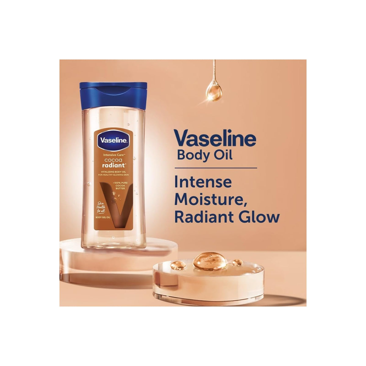 Vaseline Intensive Care Cocoa Radiant huile-gel corps 200 ml