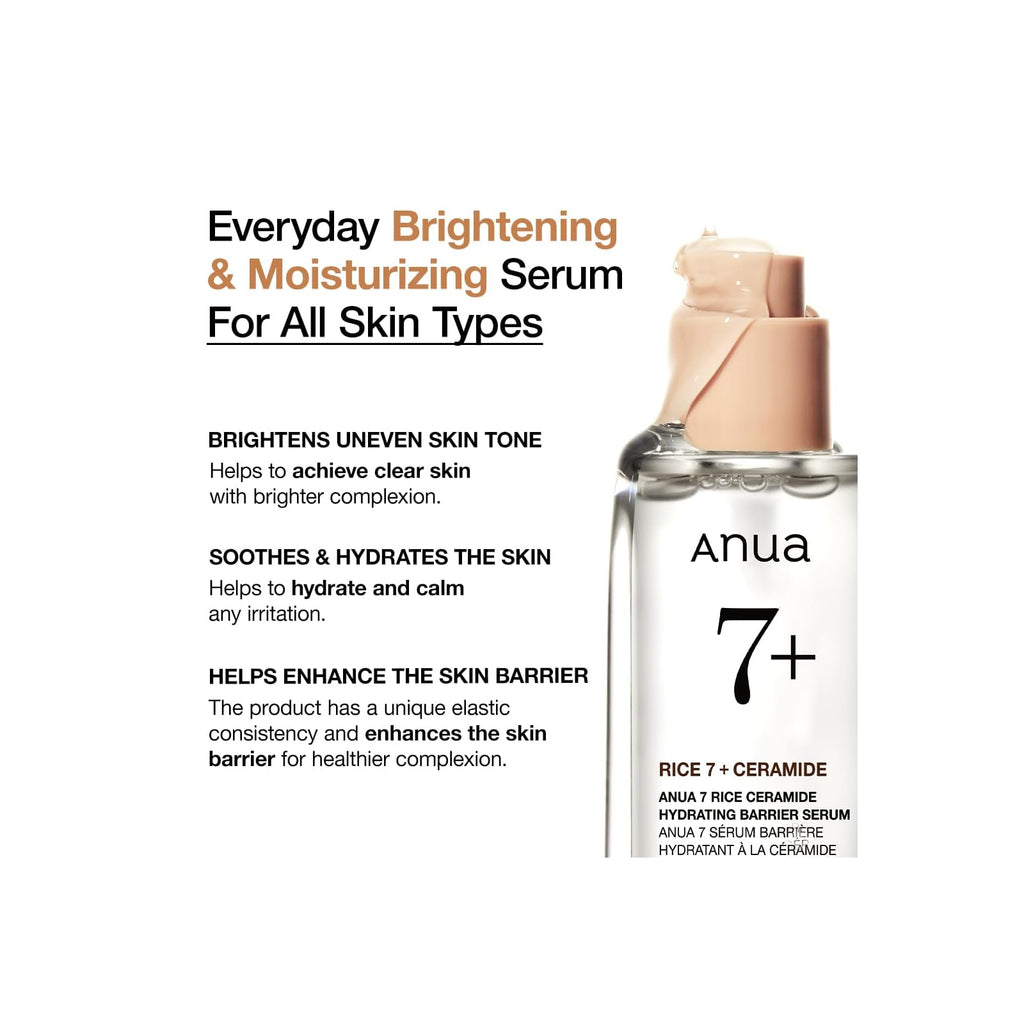 Anua 7 Rice Ceramide sérum hydratant barrière, 50 ml