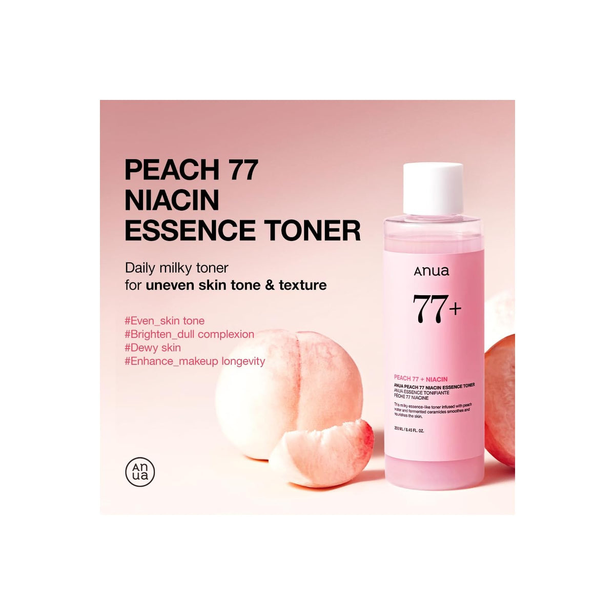 Anua Peach 77 % Niacin Essence toner, 250 ml