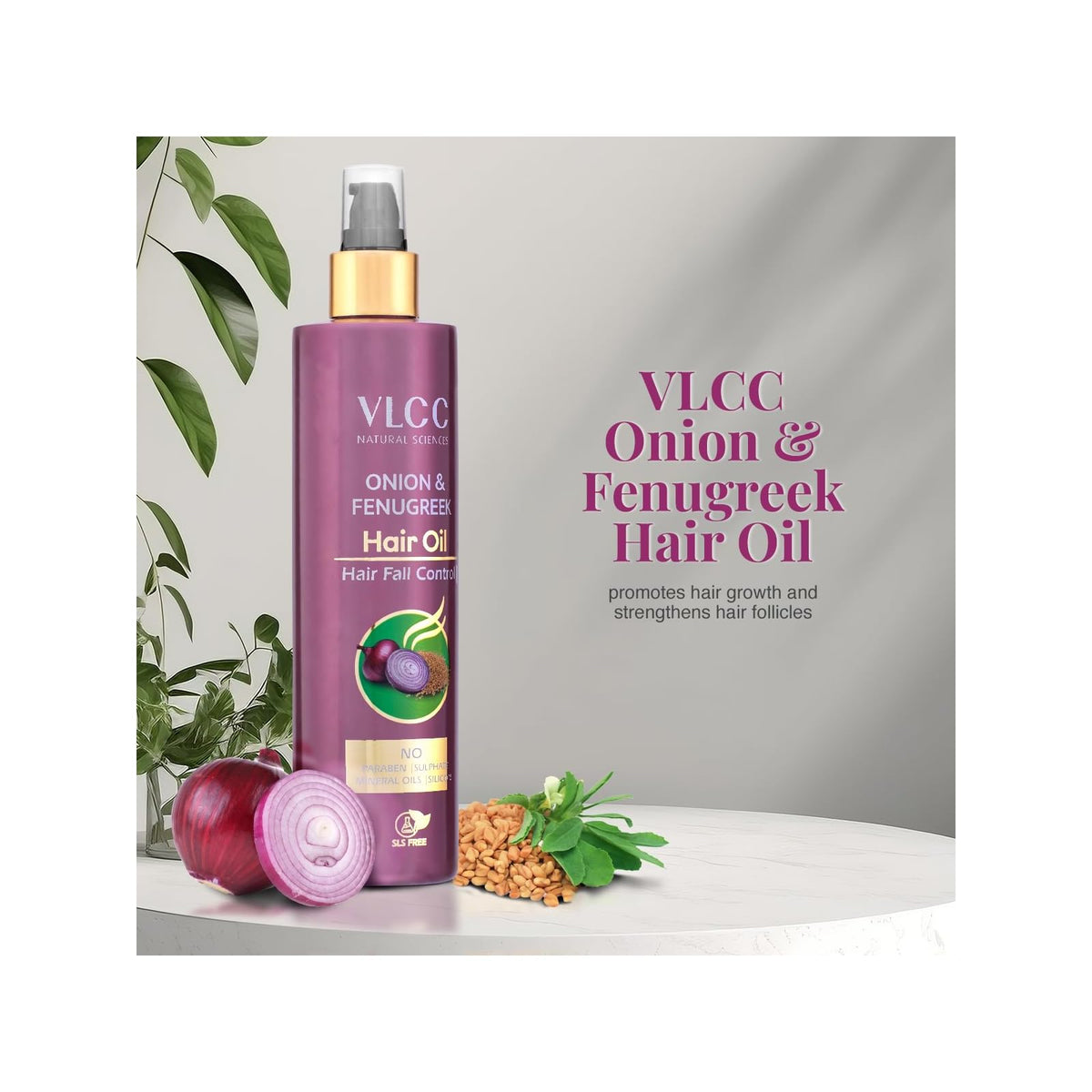 VLCC huile oignon et fenugrec anti-chute 200 ml