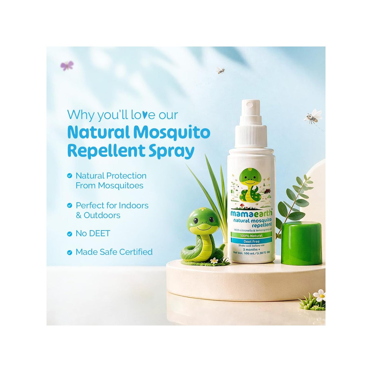 Mamaearth spray anti-moustiques naturel 100 ml