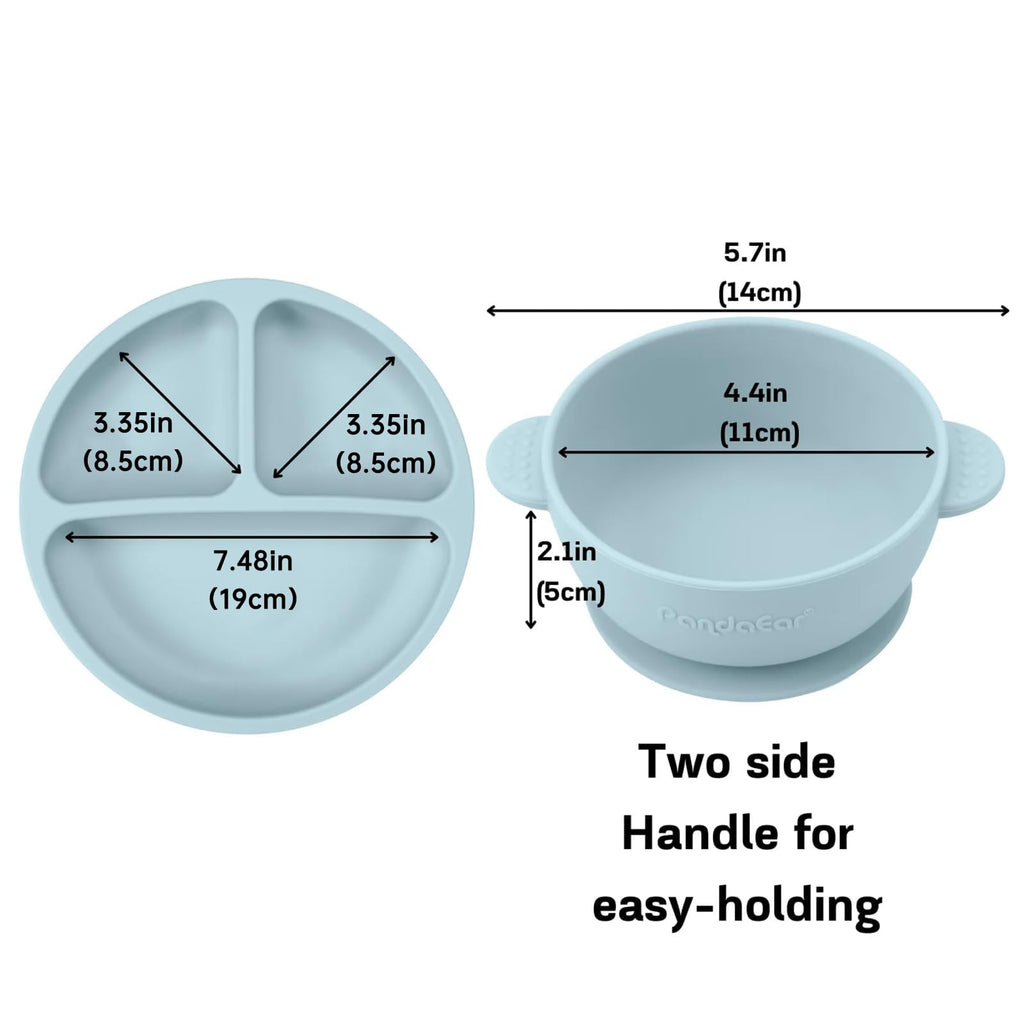 PandaEar set repas en silicone, 9 pièces