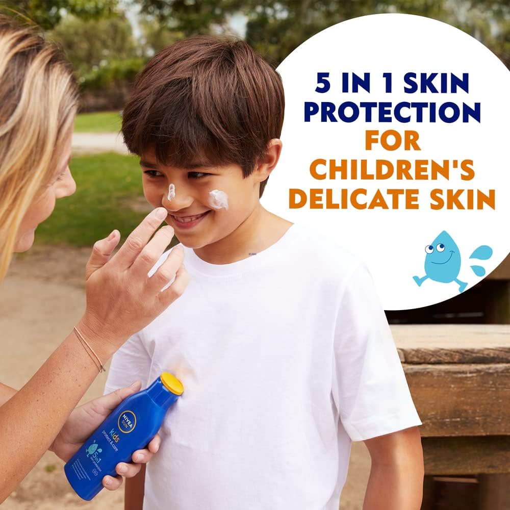 Nivea Sun Kids lait solaire, enfant à la plage