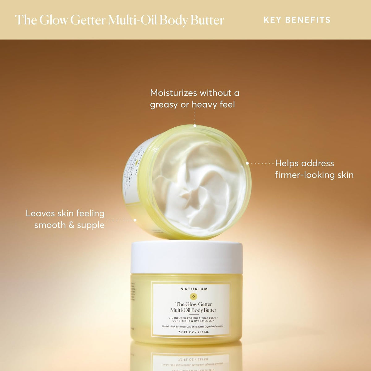 Naturium The Glow Getter beurre corporel fouetté 230 ml