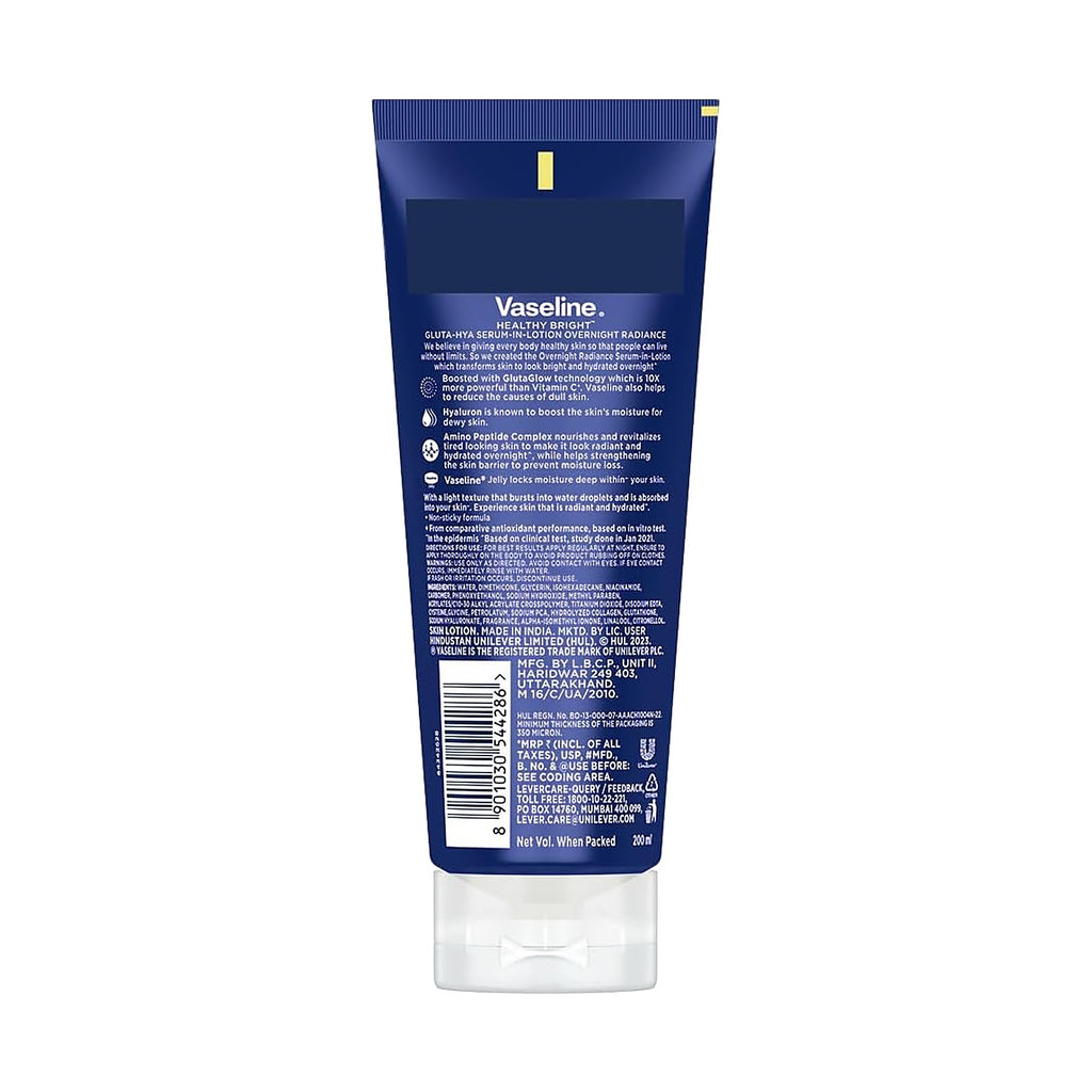 Vaseline Gluta-Hya lotion corps de nuit Amino Peptide, 200 ml