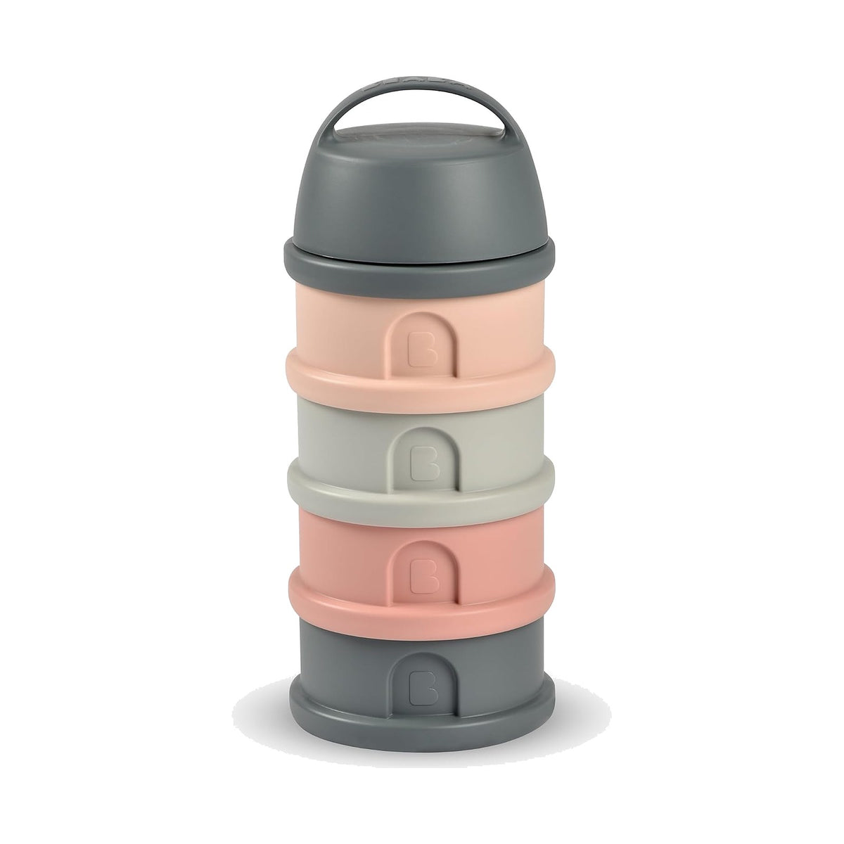 Béaba doseur de lait empilable, Gris minéral / Rose
