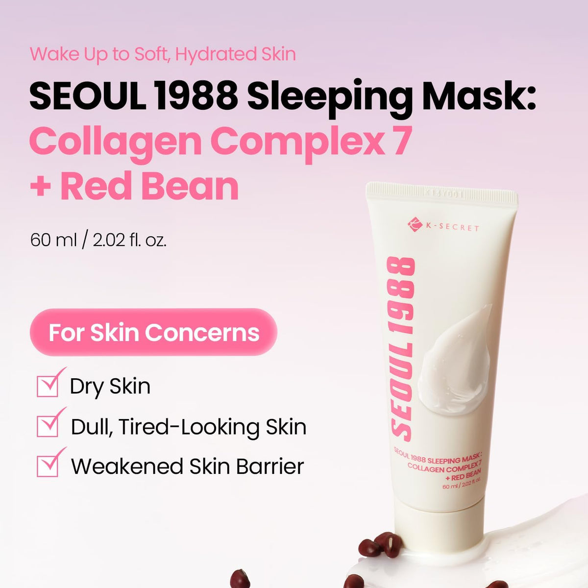 K-Secret Seoul 1988 masque de nuit au collagène, 60 ml · photo 3