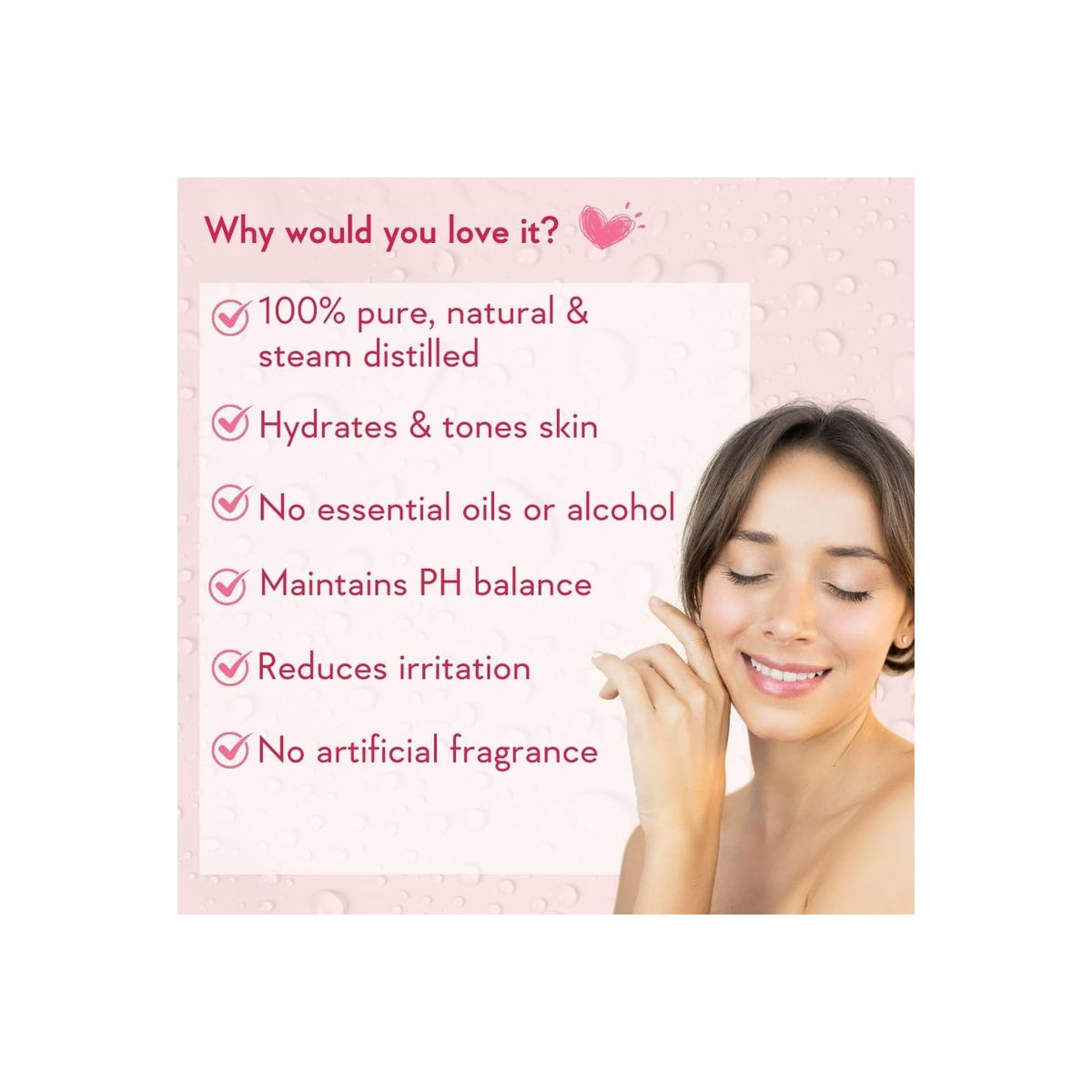 WishCare eau de rose pure en spray 200 ml