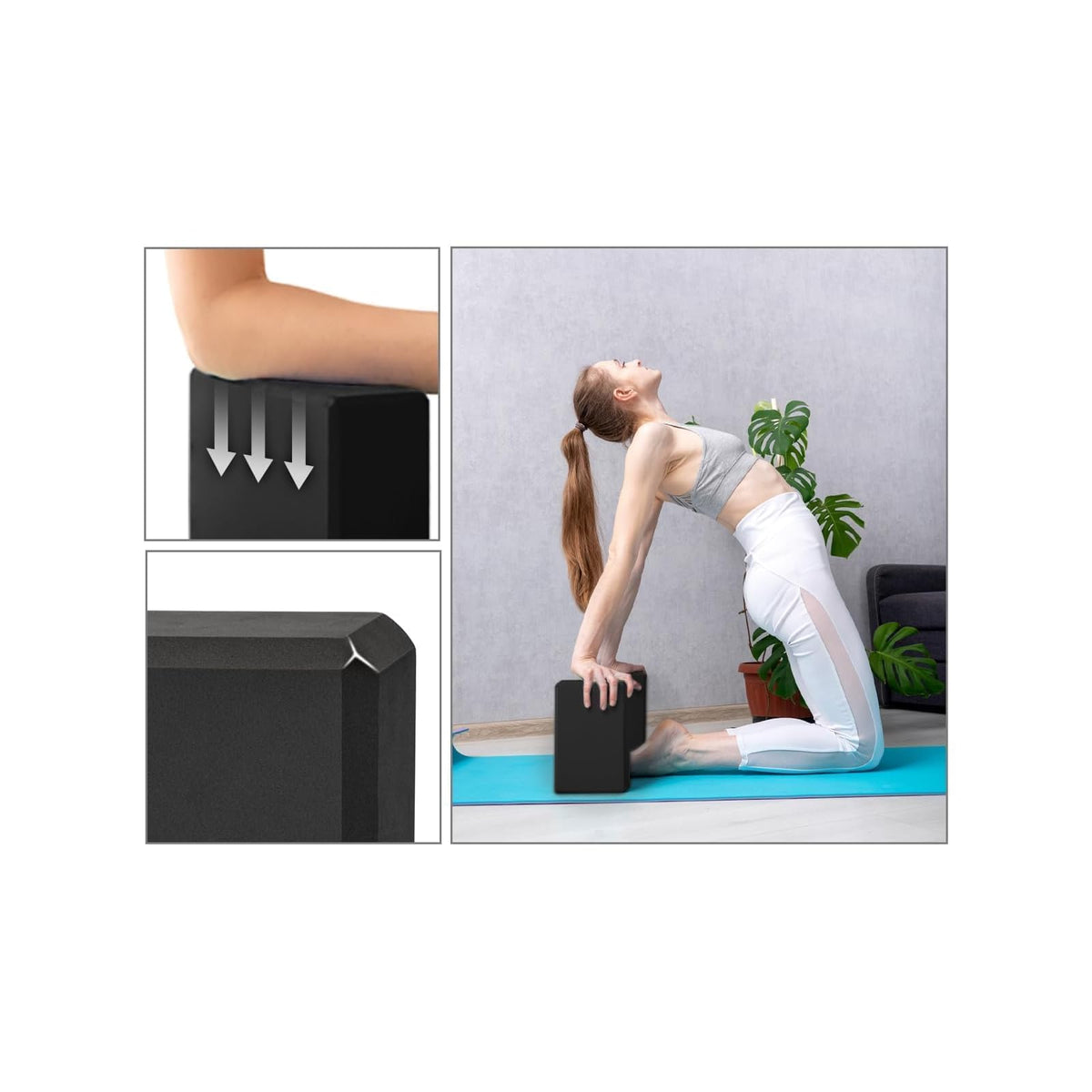 Exerz blocs de yoga et Pilates en mousse EVA, la paire