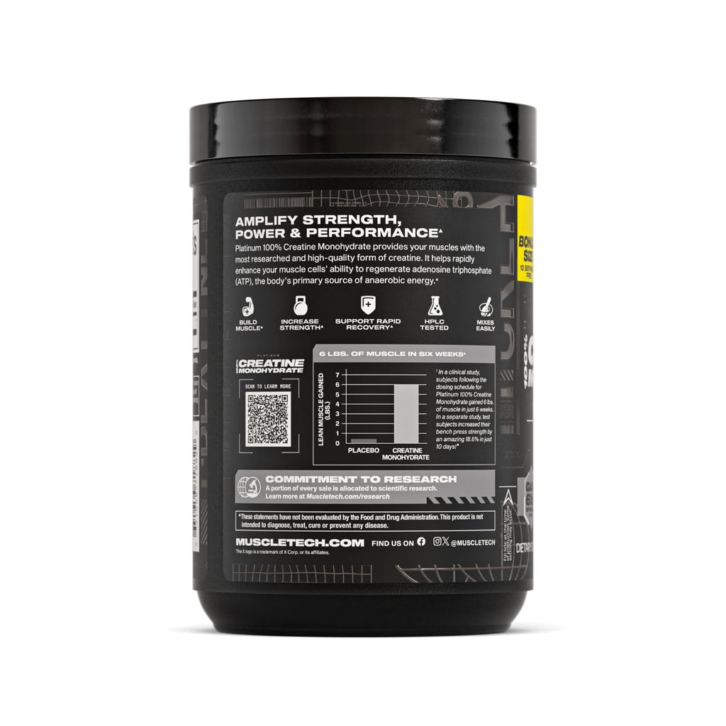 MuscleTech Platinum créatine monohydrate, 450 g