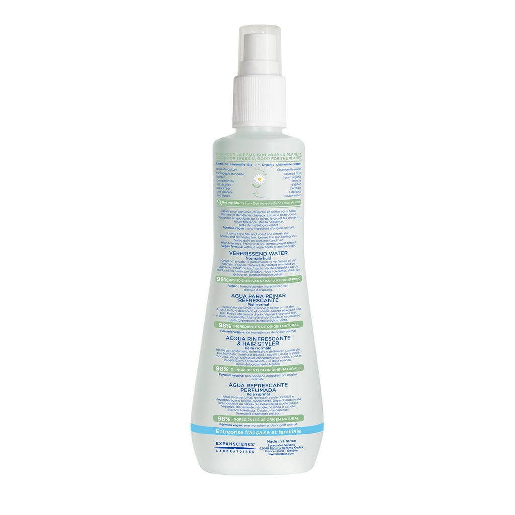 Mustela eau rafraîchissante et coiffante 200 ml