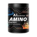 Nutritech Amino Energy acides aminés en poudre, 300 g – Punch aux fruits, photo du produit seul sur fond blanc