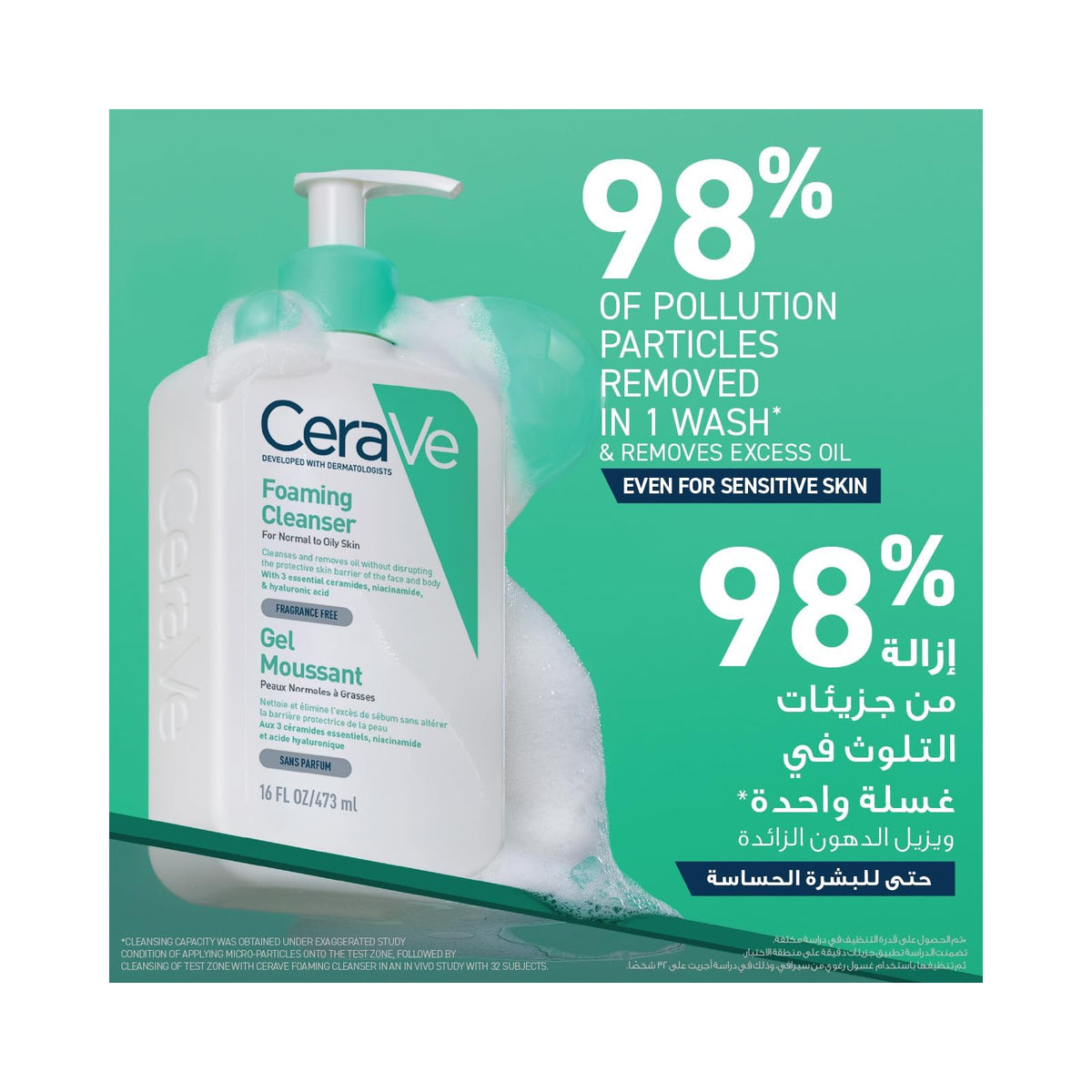 CeraVe gel moussant nettoyant 473 ml