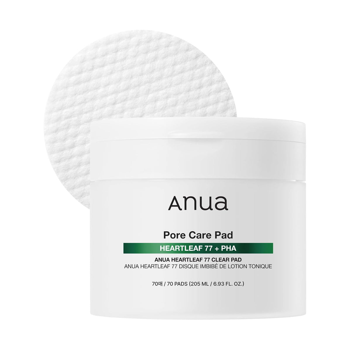 Anua Heartleaf 77 Clearpad 160 ml, 70 disques