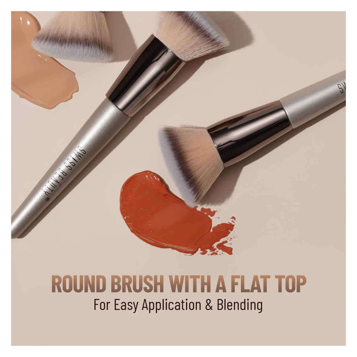 Swiss Beauty pinceau fond de teint plat