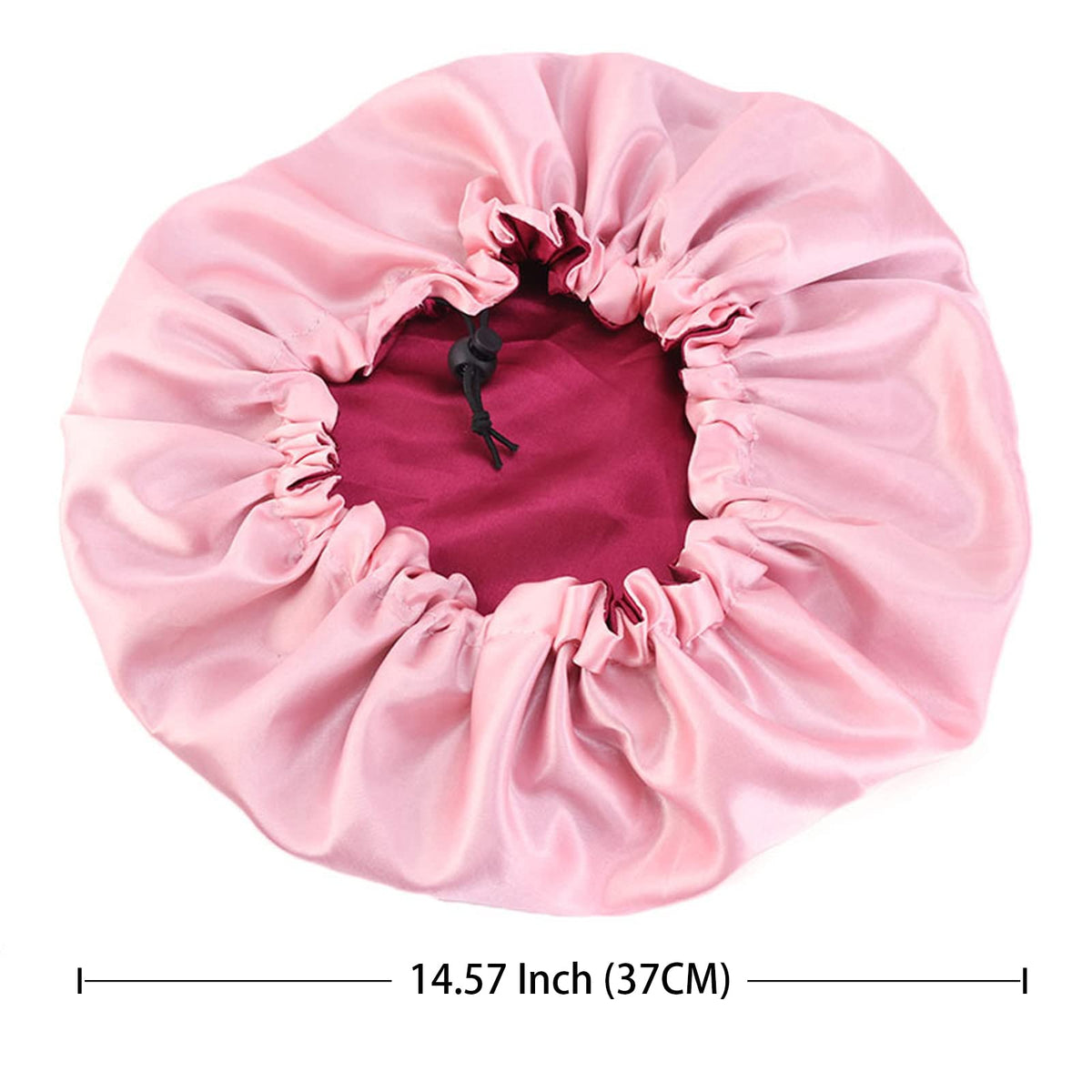Cospack bonnet de nuit en satin double couche, réversible