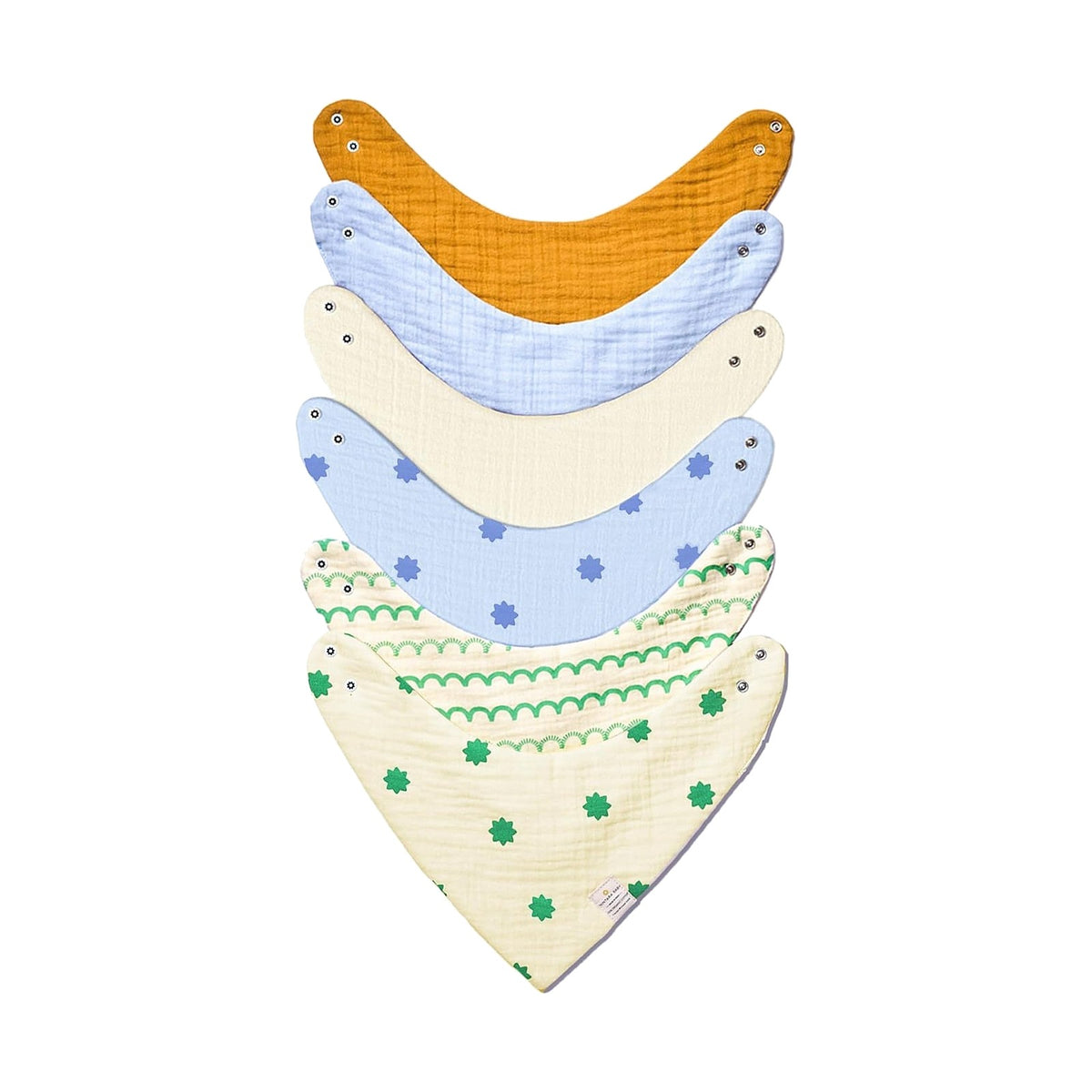 Nintara bavoirs bandana en mousseline de coton bio
