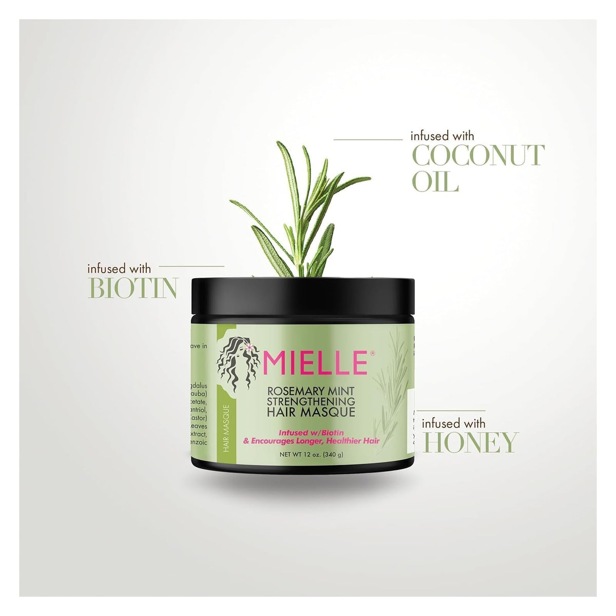 Mielle masque fortifiant romarin et menthe 340 g