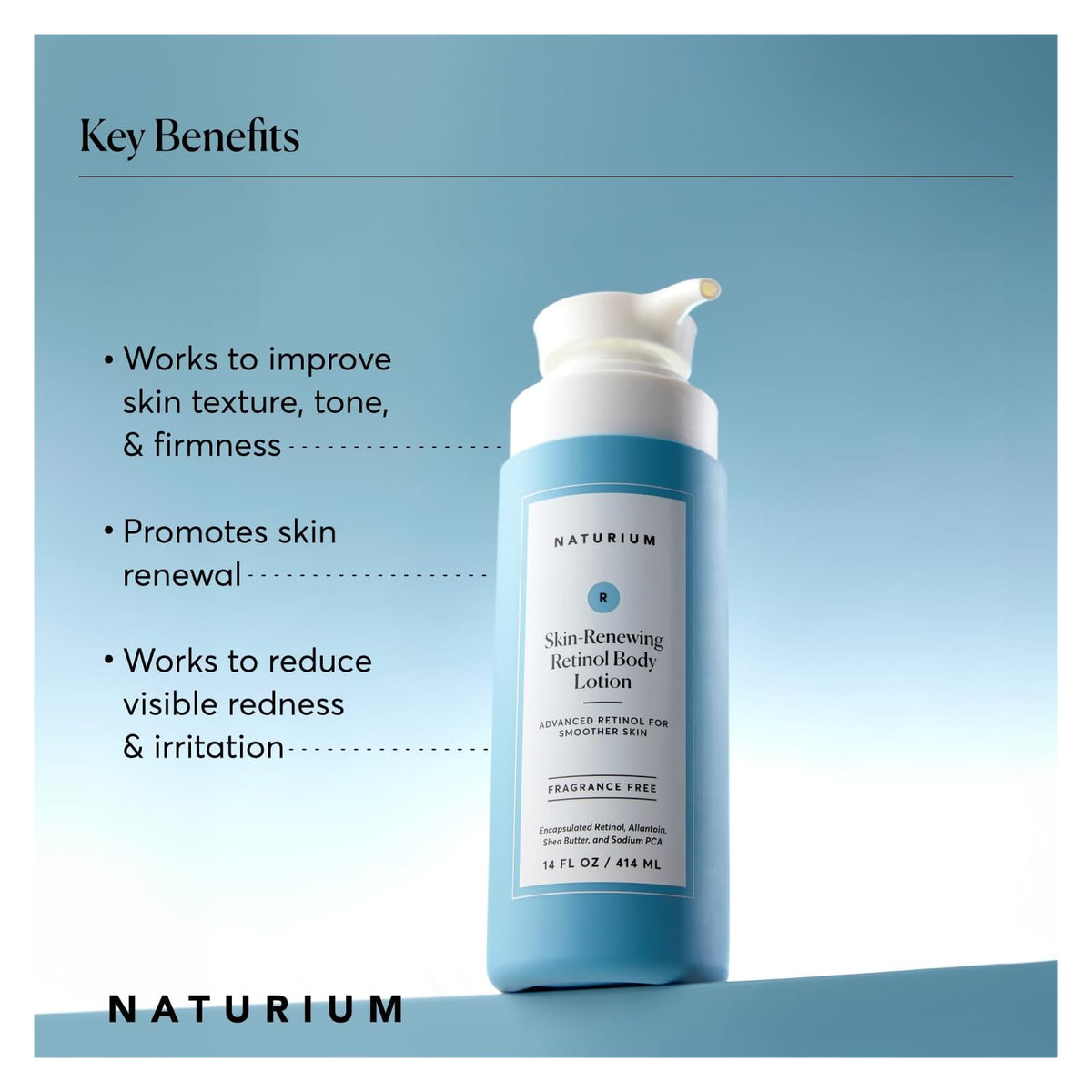 Naturium lait corps au rétinol Skin-Renewing format jumbo 400 g